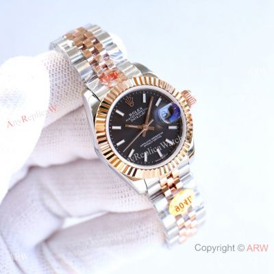 3A Factory 1:1 Copy Rolex 2-Tone Rose Gold Datejust 28 MM Watches